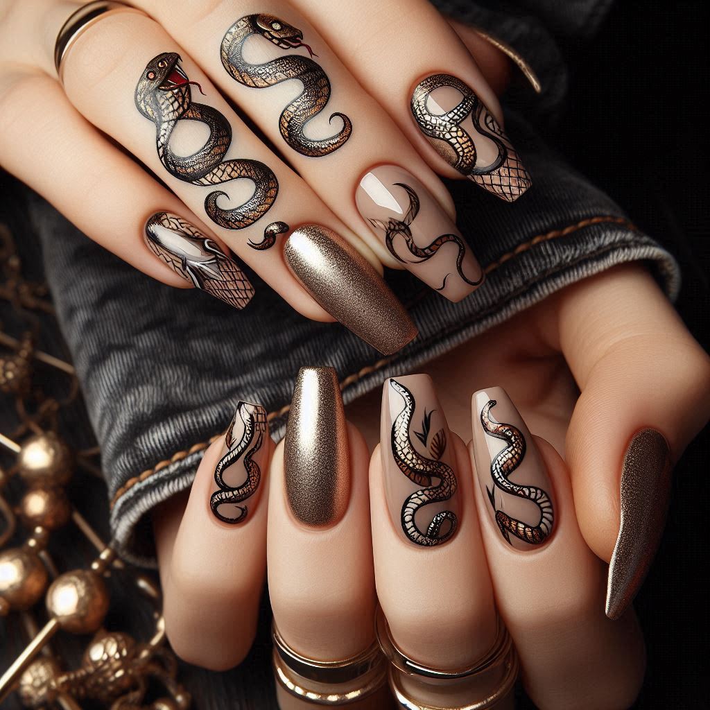 tattoo-inspired nail art
