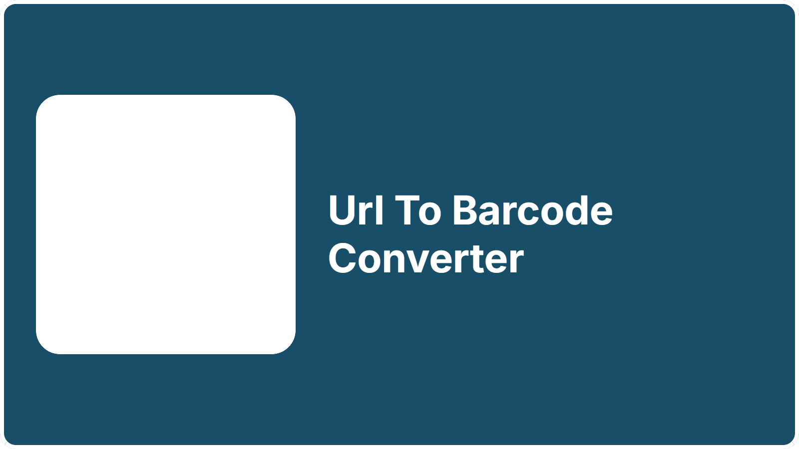 Url To Barcode Converter
