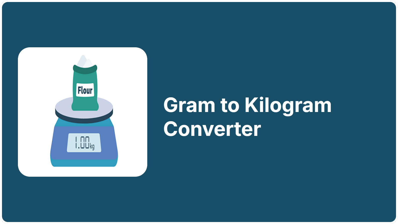 Gram to Kilogram Converter